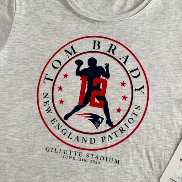 NWT Tom Brady Patriots Hall of Fame Induction Women's T-Shirt '47 Brand - Picture 3 of 10